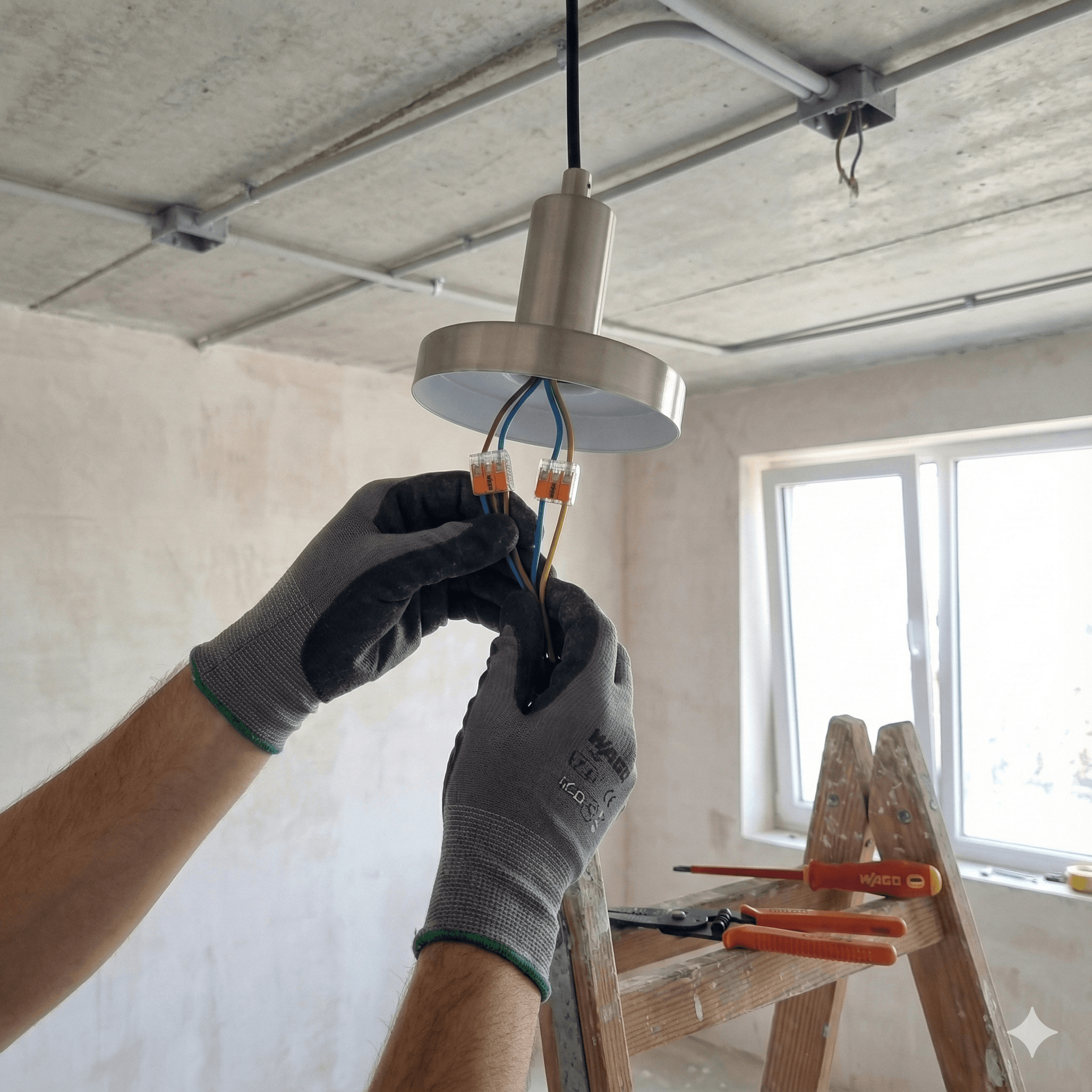 Монтаж светильника